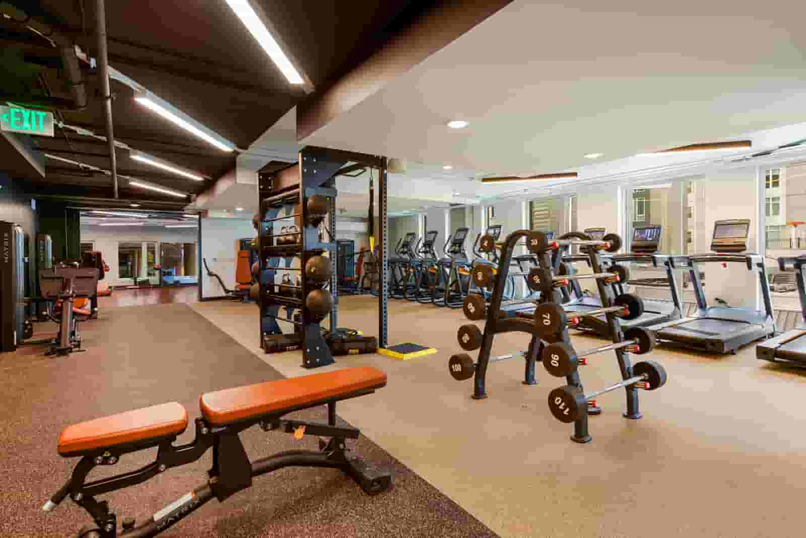 24-hour Fitness Center with high-end equipment